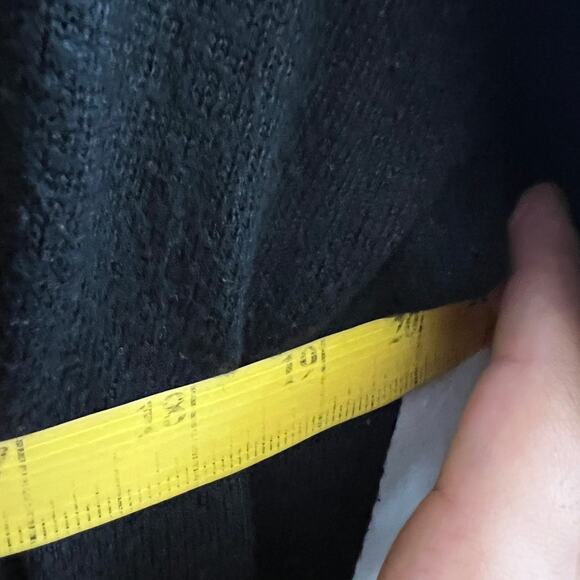 Black Ruffle Cardigan Y2K 2000s Retro Indie Sleaze Gothic Grunge XL - Picture 8 of 8